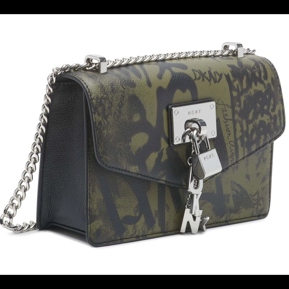 Red and black DKNY purse